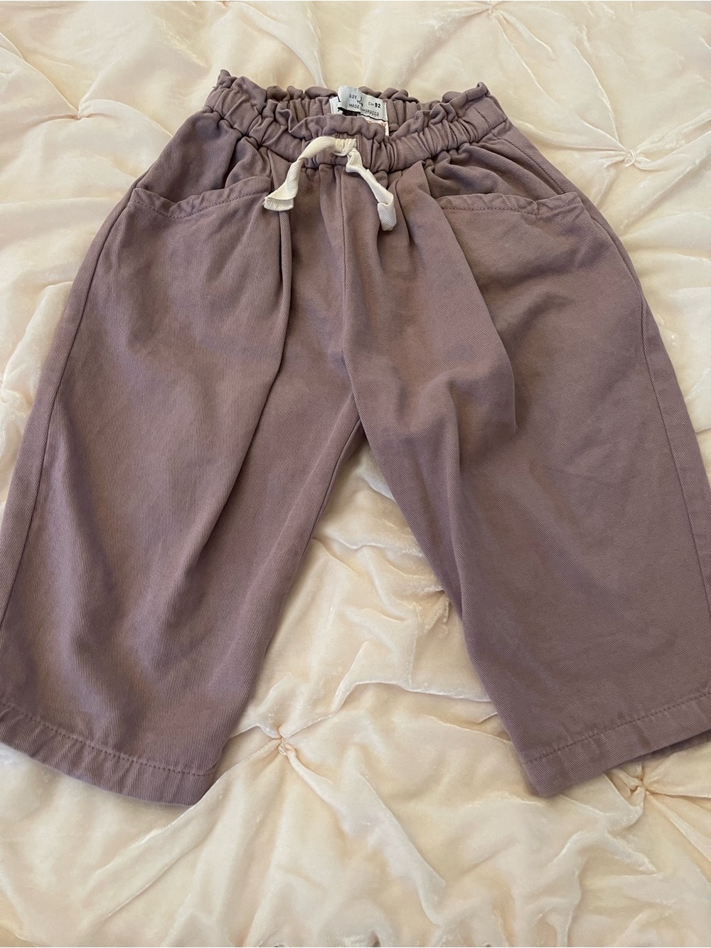 Zara Kids Mauve Drawstring  Pants